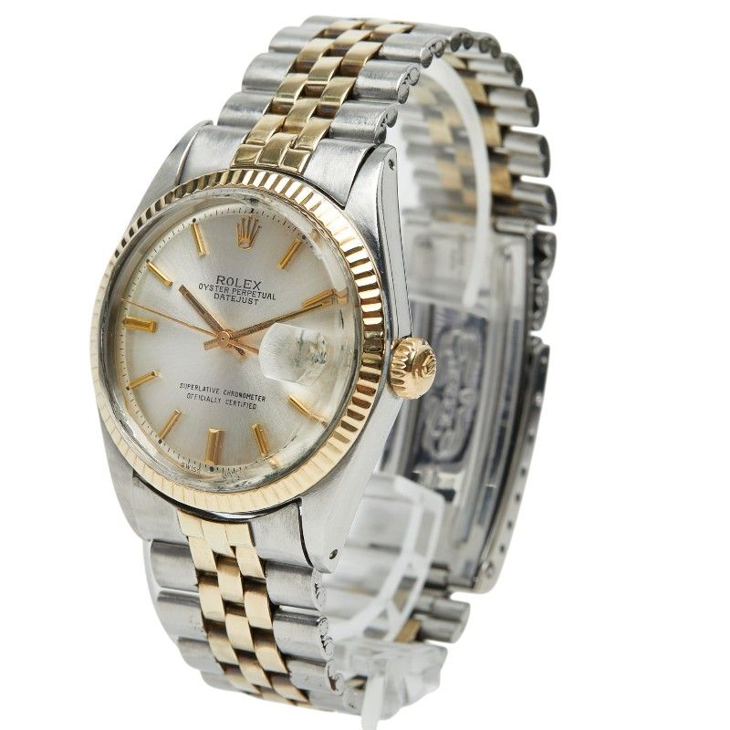 Rolex Datejust Watch Silver Gold Stainless Steel 18k Yellow — view 2