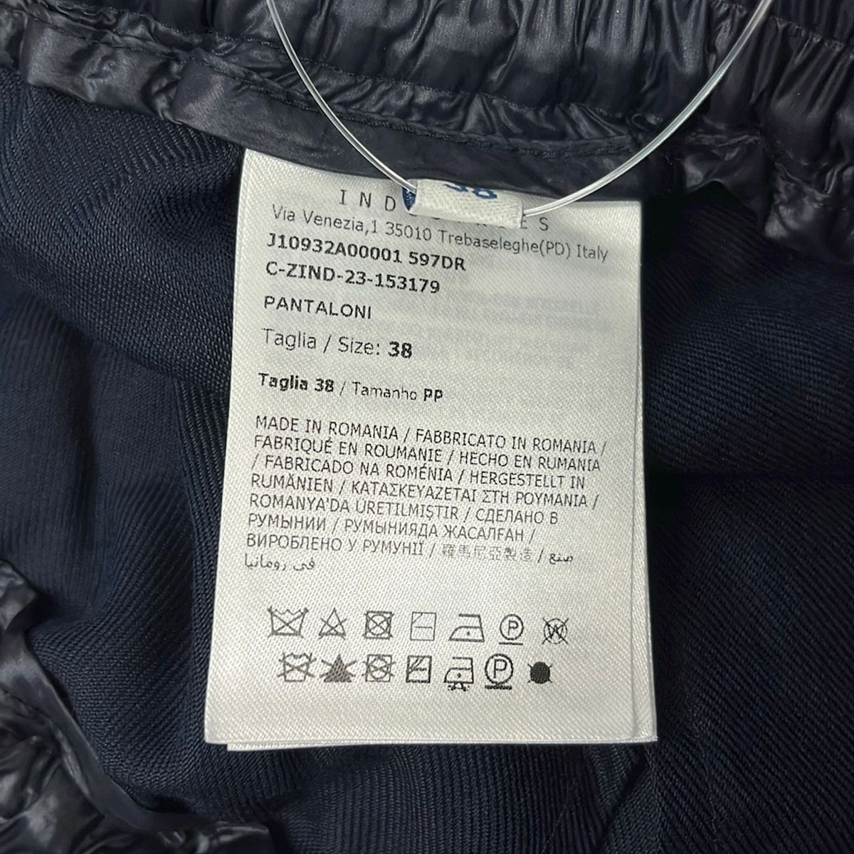 Moncler Pants 38 M Pantaloni Dark Navy Black Multi Full Length Waist Togo — view 6
