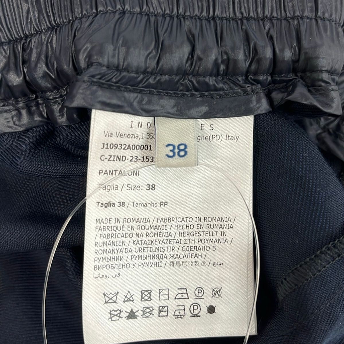 Moncler Pants 38 M Pantaloni Dark Navy Black Multi Full Length Waist Togo — view 5