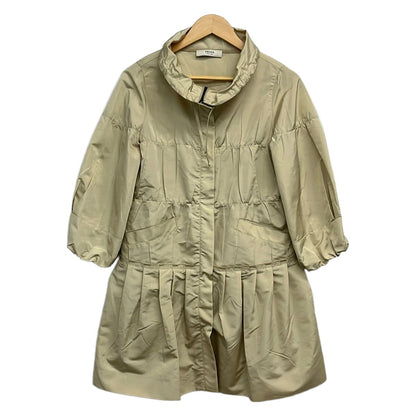 Prada Coat 38 S Beige 3/4 Sleeve Zip Up Spring Autumn