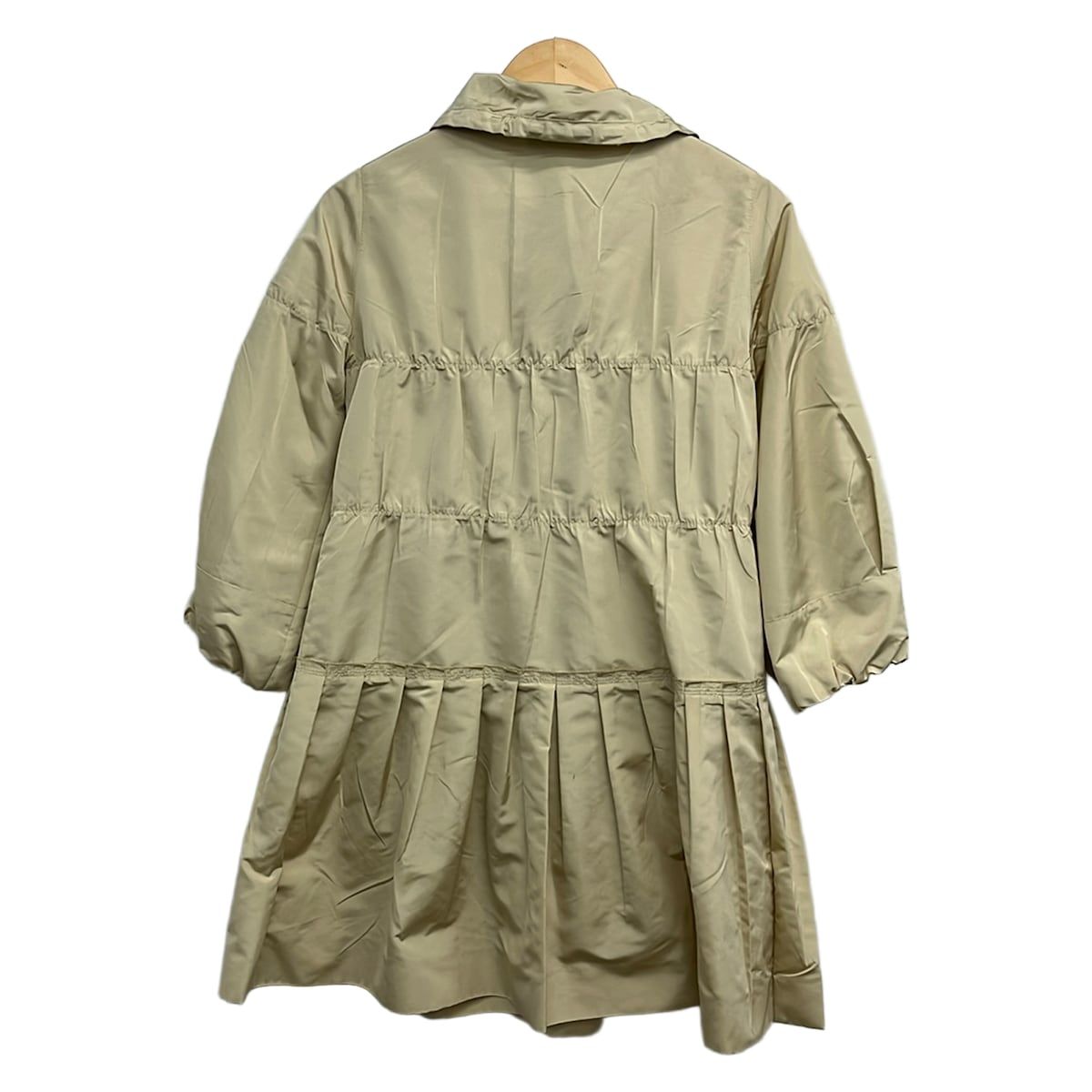 Prada Coat 38 S Beige 3/4 Sleeve Zip Up Spring Autumn — view 2