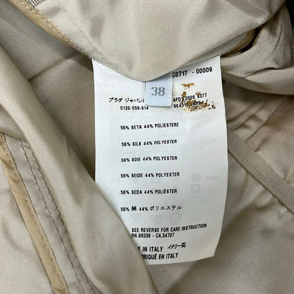 Prada Coat 38 S Beige 3/4 Sleeve Zip Up Spring Autumn — view 4