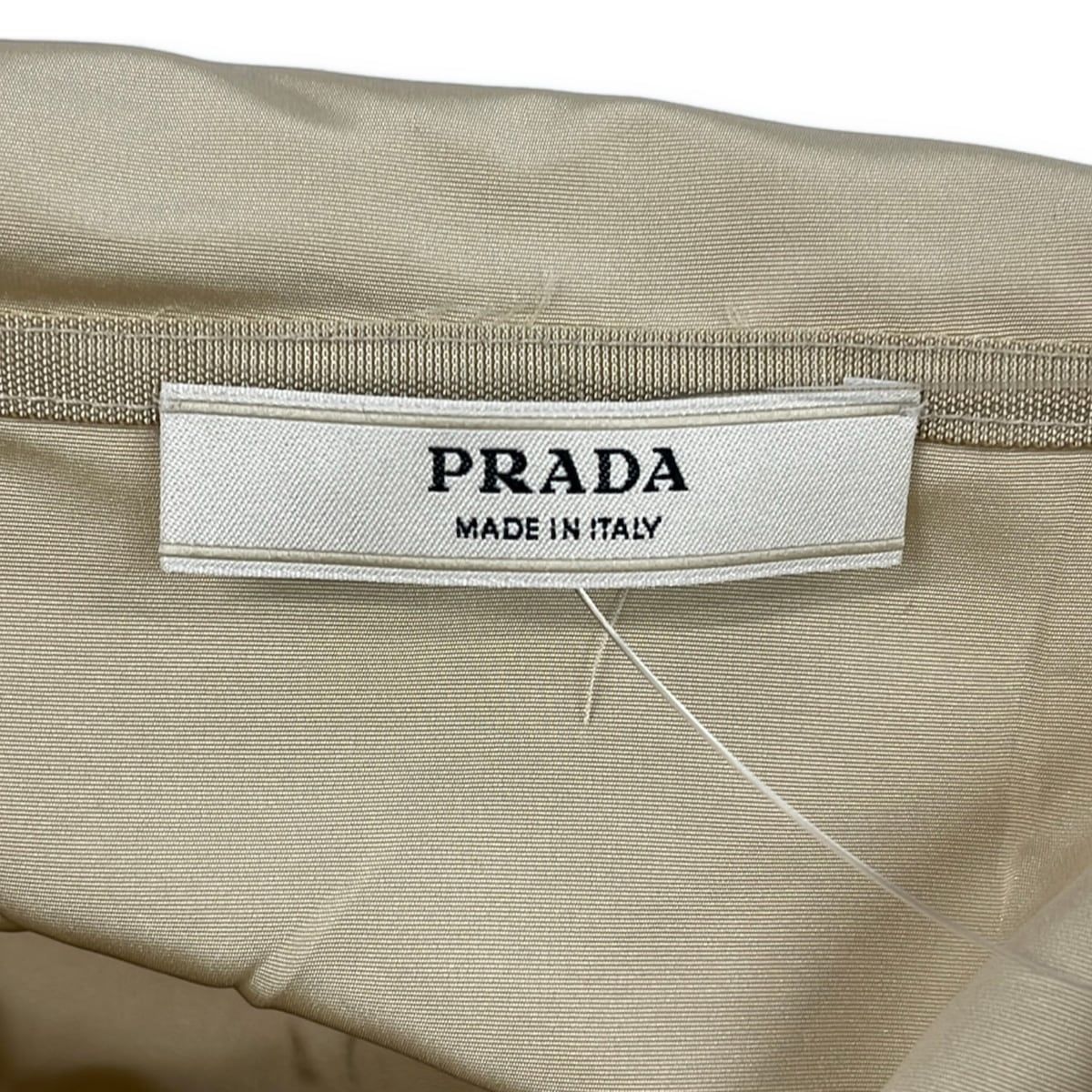 Prada Coat 38 S Beige 3/4 Sleeve Zip Up Spring Autumn — view 3