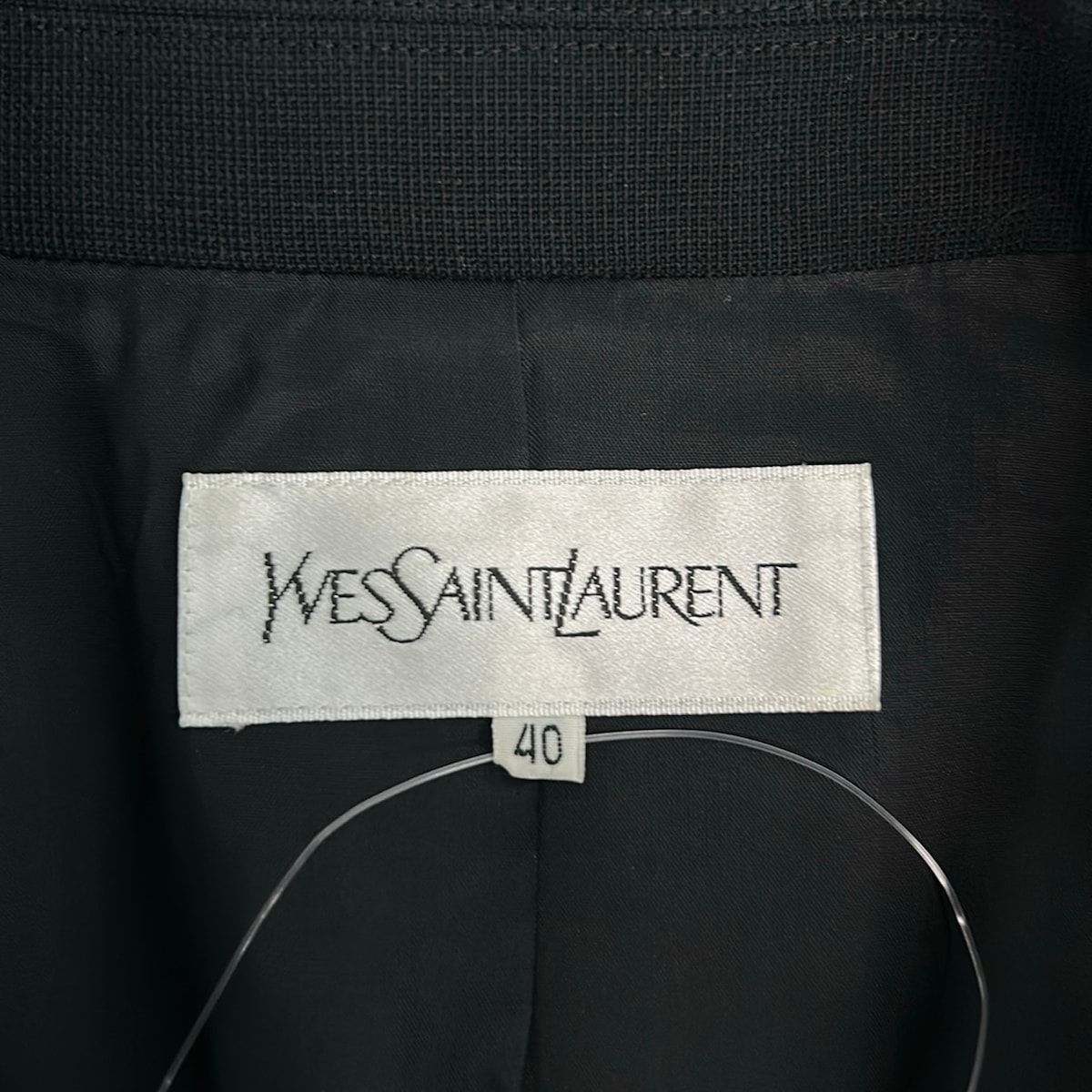Saint Laurent Jacket 40 M Black Long Sleeve Shoulder Pad Spring Autumn — view 3
