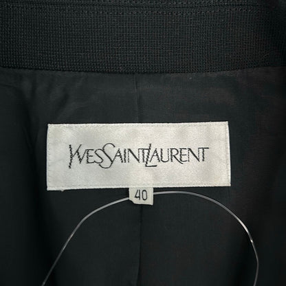 Saint Laurent Jacket 40 M Black Long Sleeve Shoulder Pad Spring Autumn — view 3