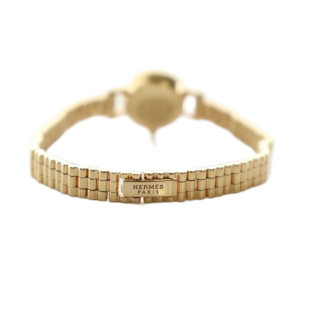 Hermes Watch Faubourg White Dial 18k Diamond Quartz Gold Color AQ — view 3