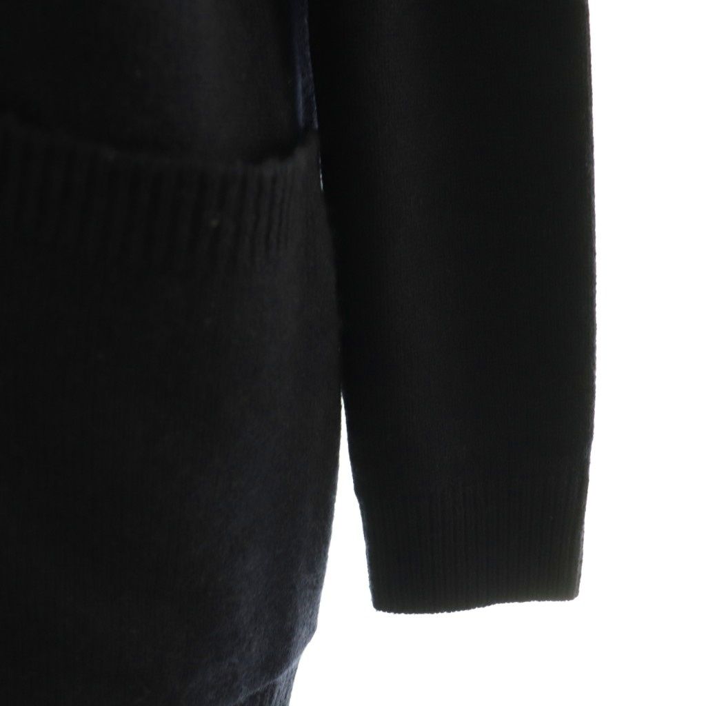 Max Mara Villar Wool Cashmere Spangko Luca Digan Knit Long Sleeve Long XS Navy — view 5