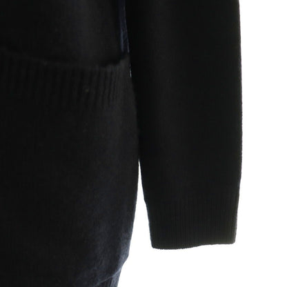 Max Mara Villar Wool Cashmere Spangko Luca Digan Knit Long Sleeve Long XS Navy — view 5