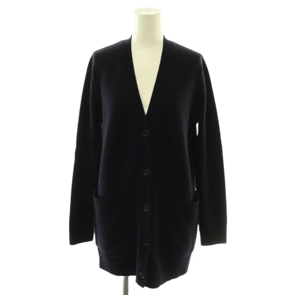 Max Mara Villar Wool Cashmere Spangko Luca Digan Knit Long Sleeve Long XS Navy