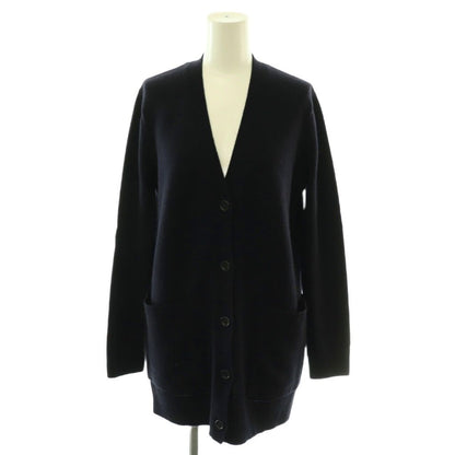 Max Mara Villar Wool Cashmere Spangko Luca Digan Knit Long Sleeve Long XS Navy