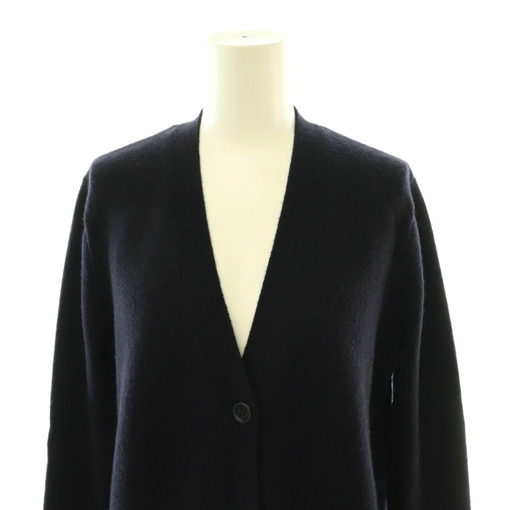 Max Mara Villar Wool Cashmere Spangko Luca Digan Knit Long Sleeve Long XS Navy — view 4