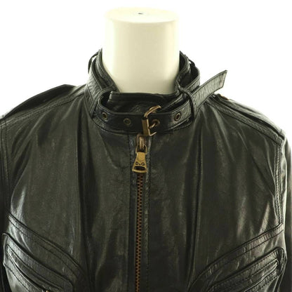 Dolce & Gabbana D&G Goat Leather Single Rider's Jacket 40 Black SY — view 5