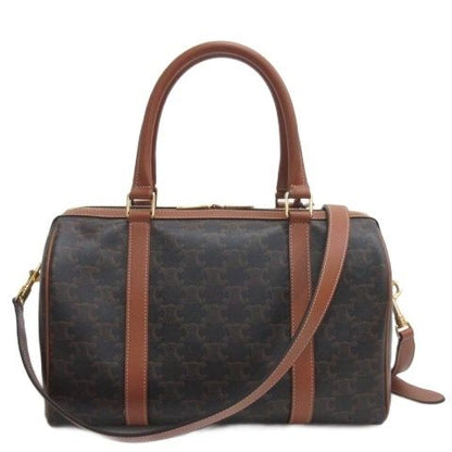 Celine Trio Large Boston Bag Shoulder Brown — view 3