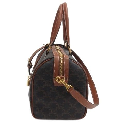 Celine Trio Large Boston Bag Shoulder Brown — view 2