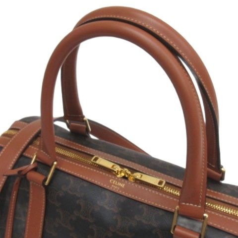 Celine Trio Large Boston Bag Shoulder Brown — view 4