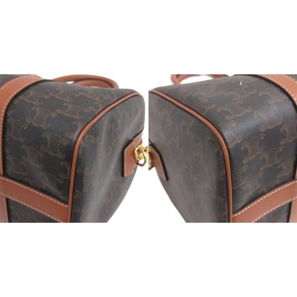 Celine Trio Large Boston Bag Shoulder Brown — view 6