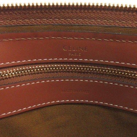 Celine Trio Large Boston Bag Shoulder Brown — view 8