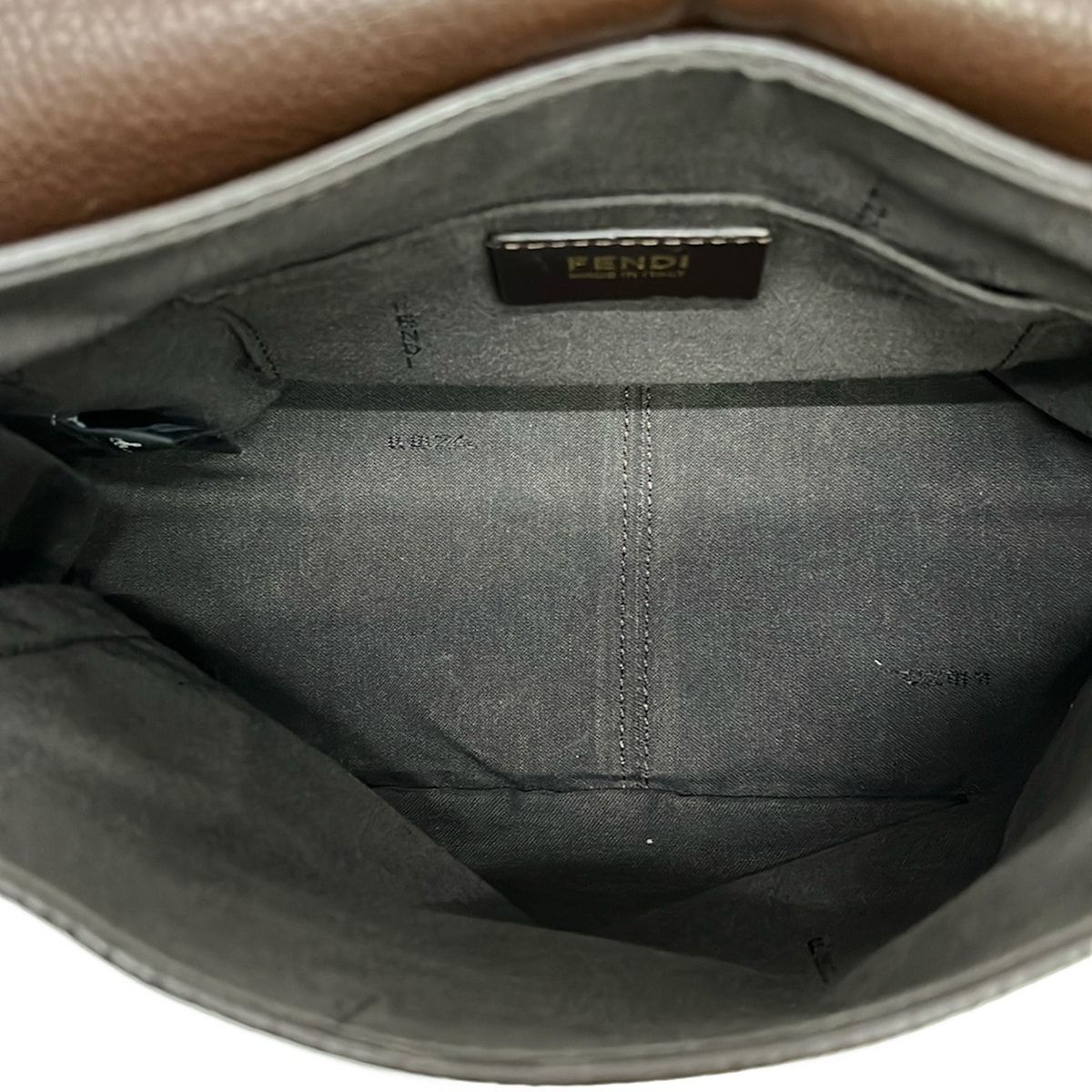 Fendi Shoulder Bag Dark Brown Leather — view 7