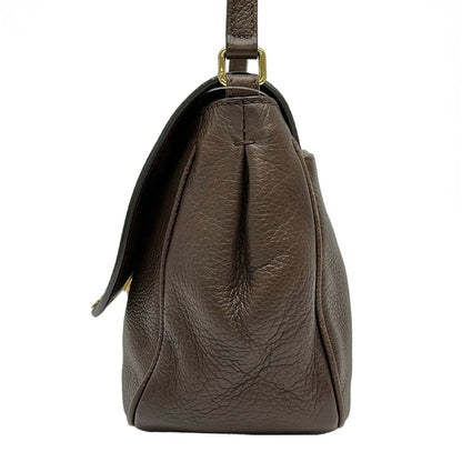Fendi Shoulder Bag Dark Brown Leather — view 2