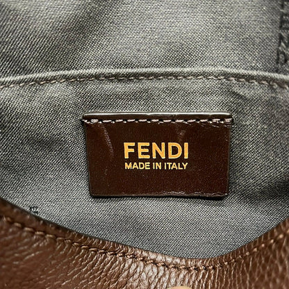 Fendi Shoulder Bag Dark Brown Leather — view 8