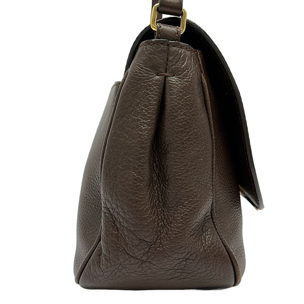 Fendi Shoulder Bag Dark Brown Leather — view 4