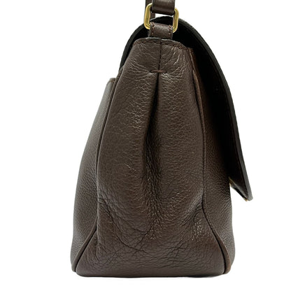 Fendi Shoulder Bag Dark Brown Leather — view 4
