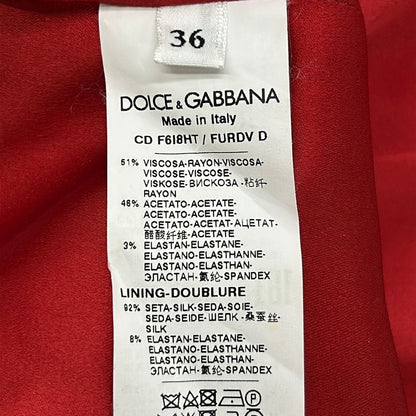 Dolce & Gabbana Dress 36 S Red Sleeveless Long — view 4