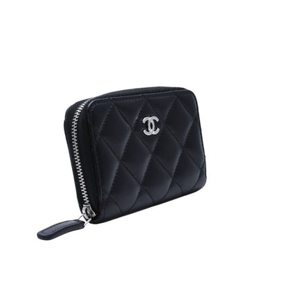 Chanel Classic Zip Coin Purse CC Logo Lambskin Black — view 4