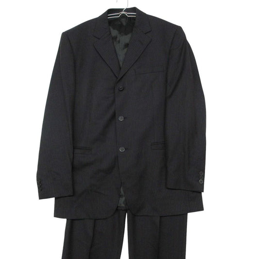 Versace Classic Suit Pinstripe Set Tailored Jacket Trousers Pants Navy