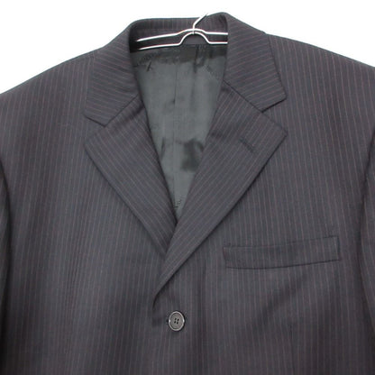 Versace Classic Suit Pinstripe Set Tailored Jacket Trousers Pants Navy — view 6