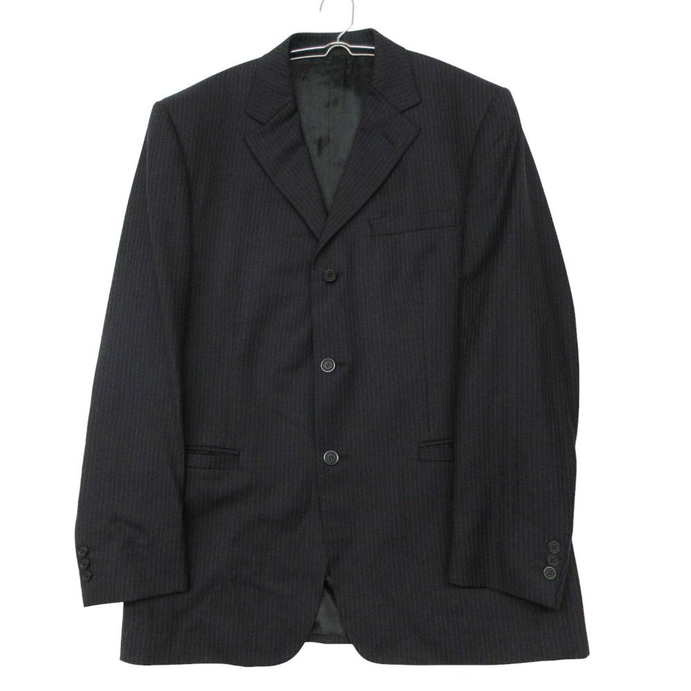 Versace Classic Suit Pinstripe Set Tailored Jacket Trousers Pants Navy — view 2