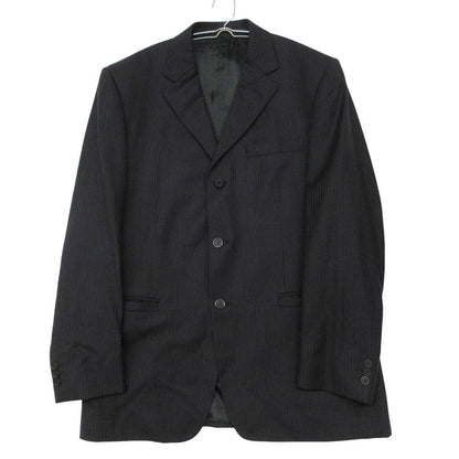 Versace Classic Suit Pinstripe Set Tailored Jacket Trousers Pants Navy — view 2
