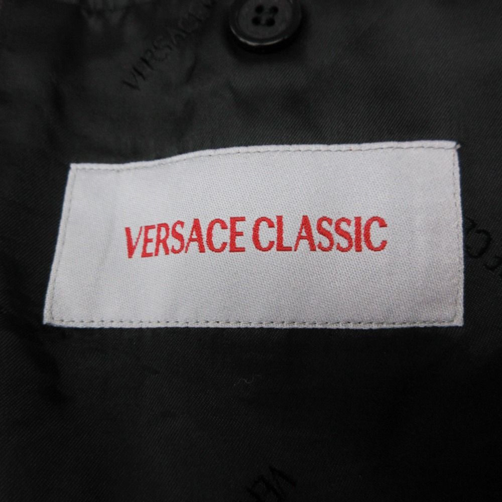 Versace Classic Suit Pinstripe Set Tailored Jacket Trousers Pants Navy — view 7