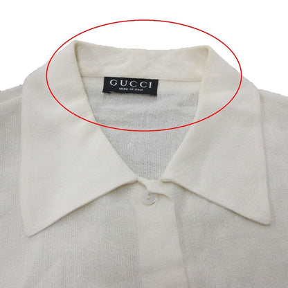Gucci Era Long Sleeve Shirt Top Linen Rayon Dress White — view 9