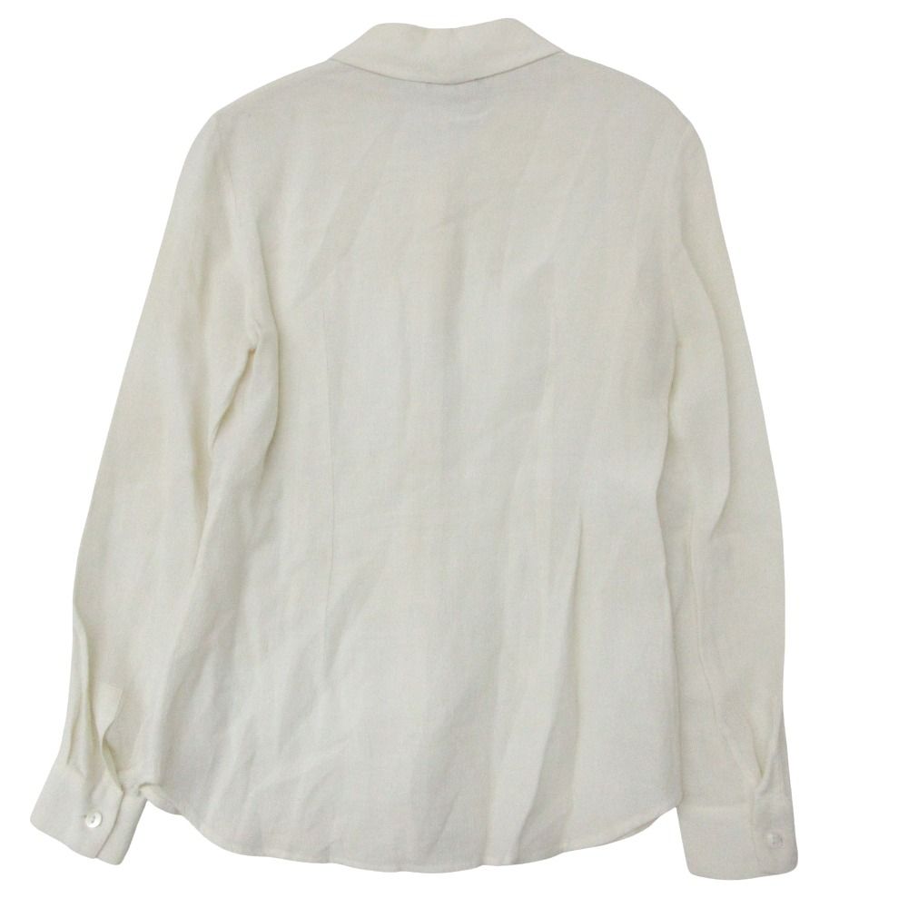 Gucci Era Long Sleeve Shirt Top Linen Rayon Dress White — view 2