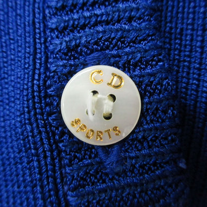 Dior Vest Knit Sweater Flower Embroidery Sleeveless Top Rayon Blue LL — view 5
