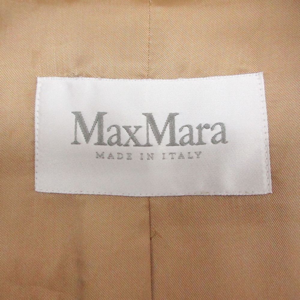 Max Mara Coat Wool Cashmere Single Button White Tag Beige — view 5