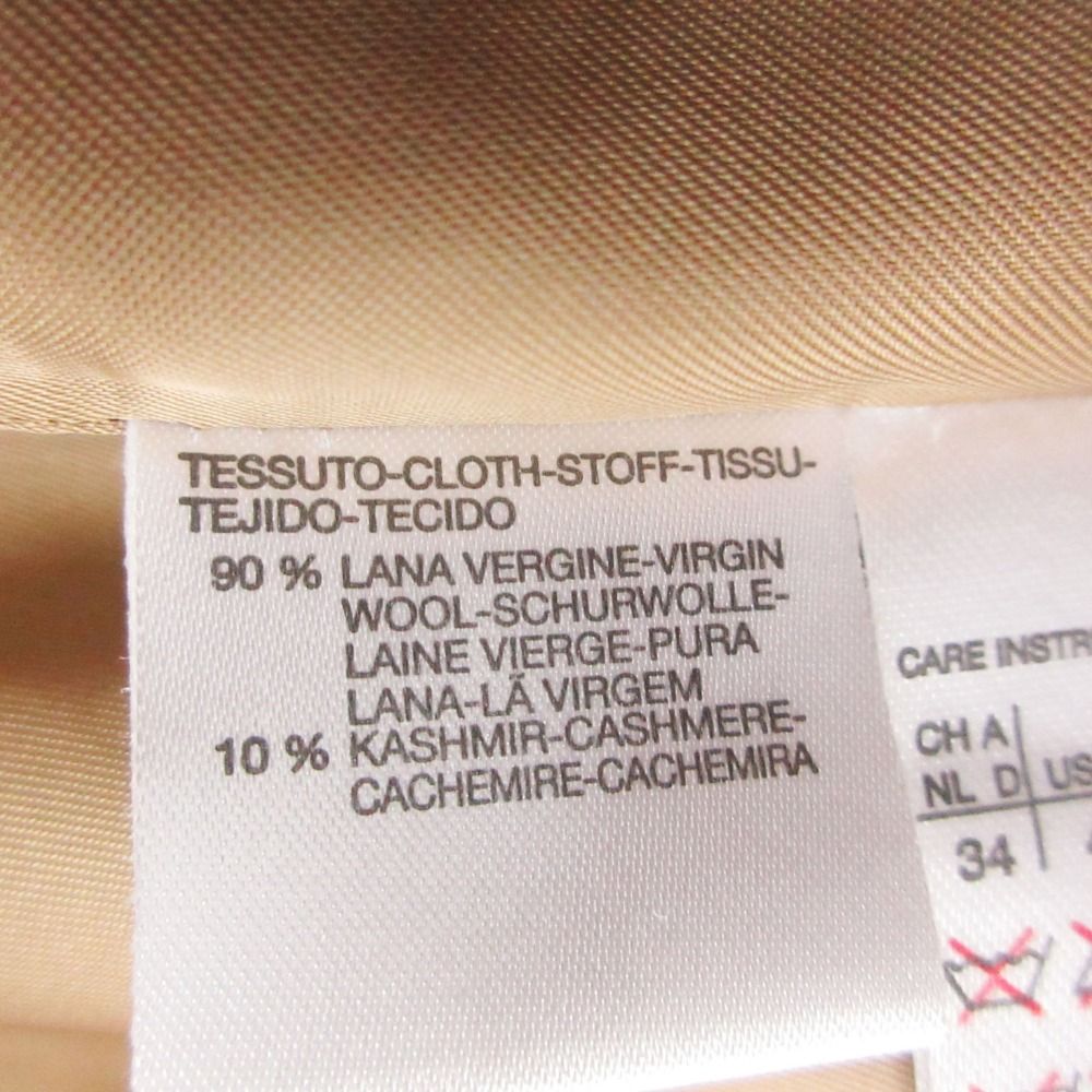 Max Mara Coat Wool Cashmere Single Button White Tag Beige — view 6