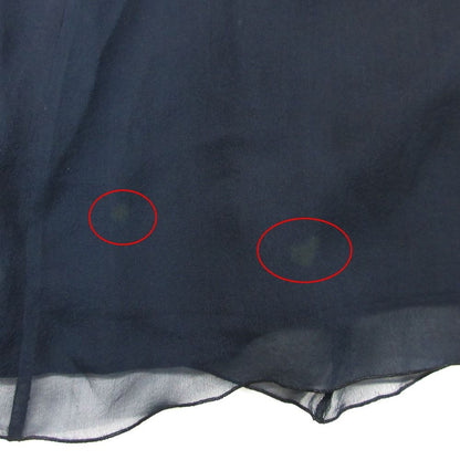 Chanel Skirt Silk Chiffon CC Logo Button Black — view 6