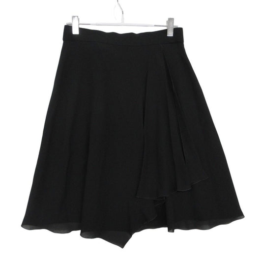 Chanel Skirt Flared Chiffon Acme Dress Knee Length Black