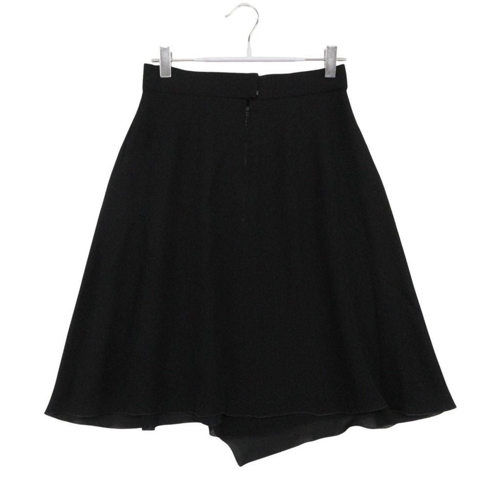 Chanel Skirt Flared Chiffon Acme Dress Knee Length Black — view 2