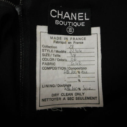 Chanel Skirt Flared Chiffon Acme Dress Knee Length Black — view 3