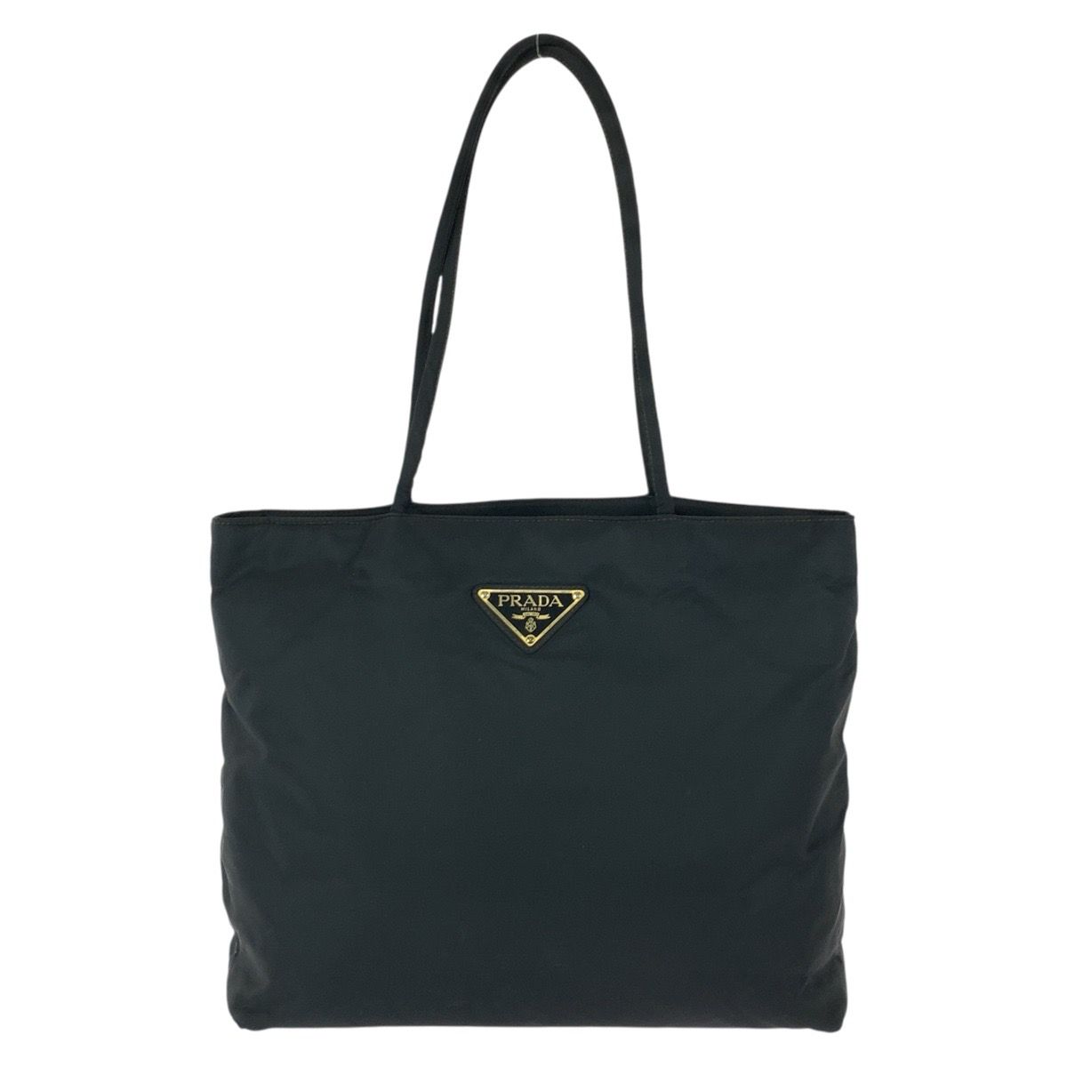 Prada Tessuto Black Silver Nylon Shoulder