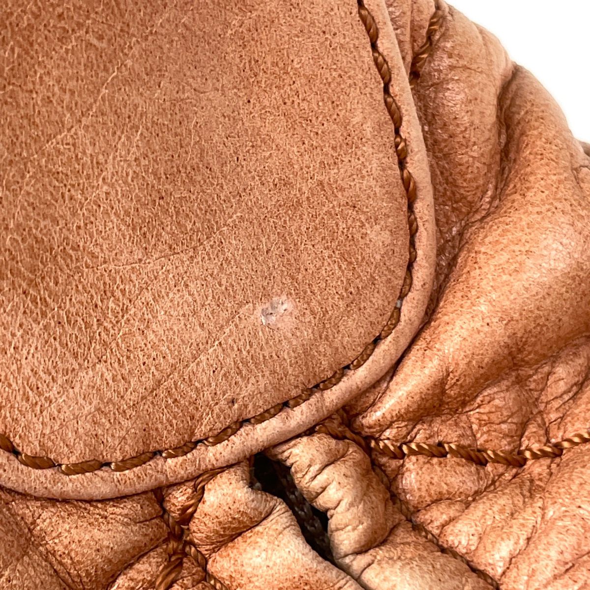 Chanel Wild Stitch Shoulder Bag CC Logo Leather Pale Orange — view 5