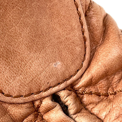 Chanel Wild Stitch Shoulder Bag CC Logo Leather Pale Orange — view 5