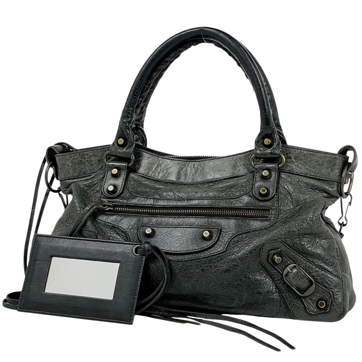 Balenciaga the First Handbag Leather Black