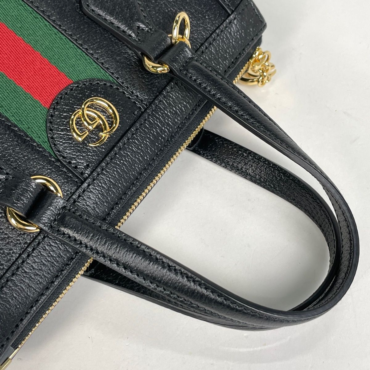 Gucci Ophidia Small Handbag 2-Way Sherry Line Web Double Leather Black — view 5