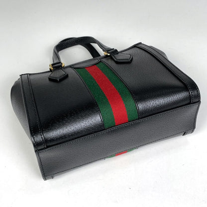 Gucci Ophidia Small Handbag 2-Way Sherry Line Web Double Leather Black — view 2