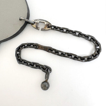 Hermes Elephant Motif Bag Charm Animal Key Holder Leather 925 Sterling Silver — view 3