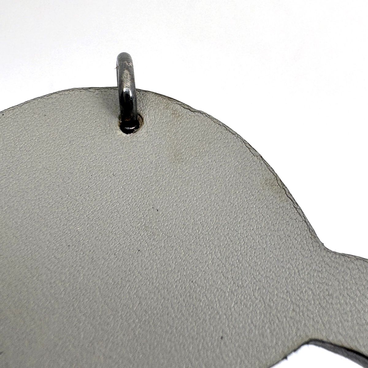 Hermes Elephant Motif Bag Charm Animal Key Holder Leather 925 Sterling Silver — view 4